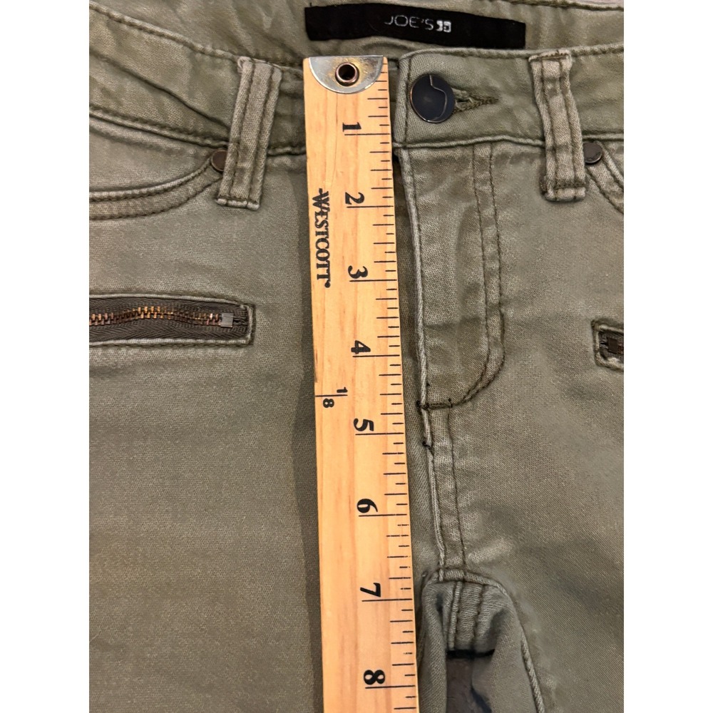 Joes Jeans Girls Size 12 Olive Green Skinny Moto Pants Adjustable Waist Zip - Picture 5 of 8